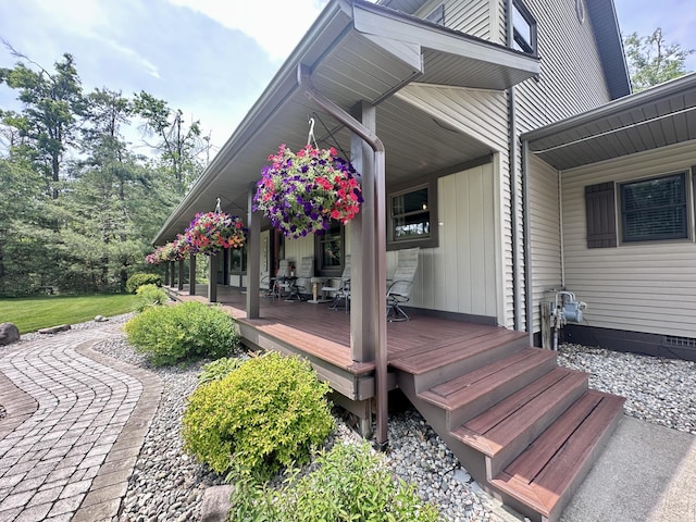 3400 Thornapple Trl, Lewiston, MI 49756 - view of wooden deck