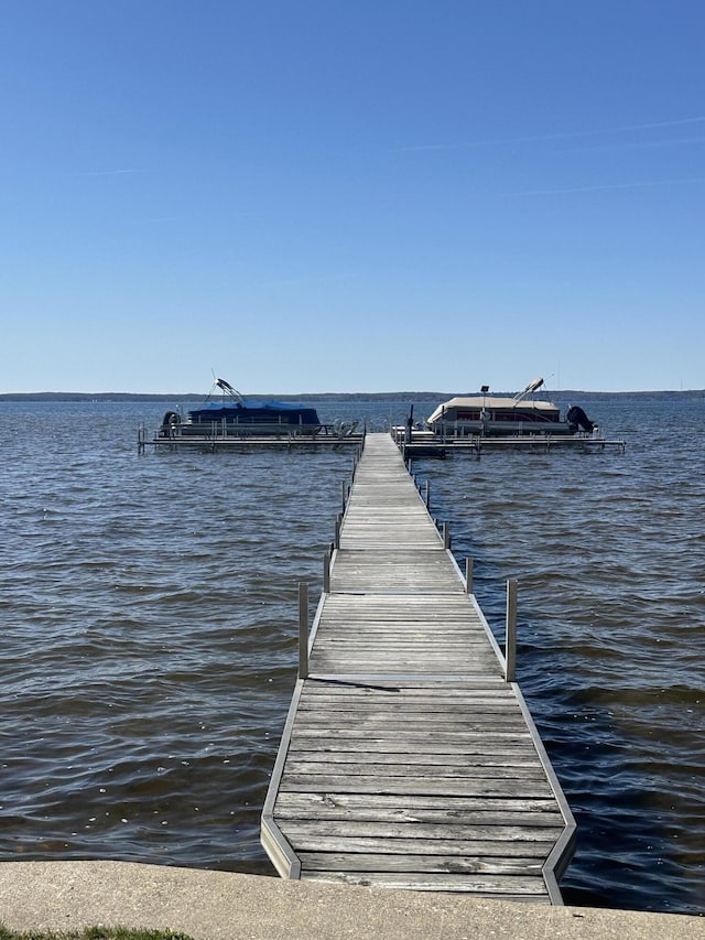 dock featuring a water view