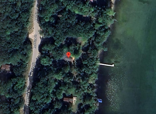 aerial view of property's location