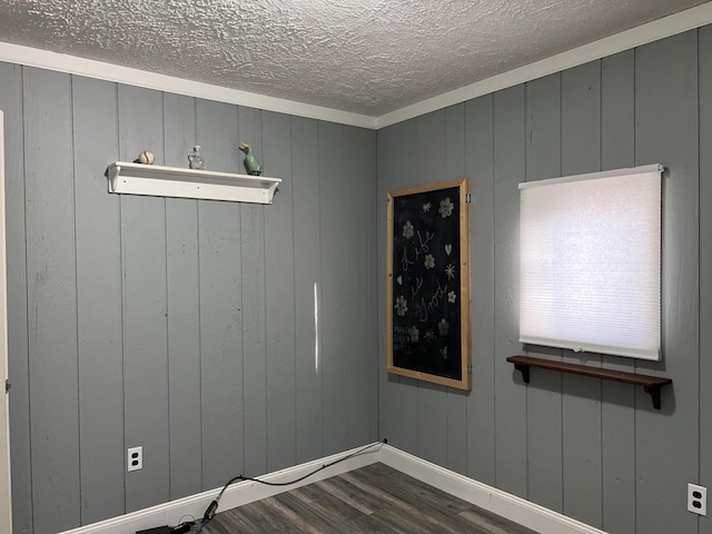 4210 County Road 491, Lewiston, MI 49756 - unfurnished room with dark wood-style flooring, a textured ceiling, and baseboards