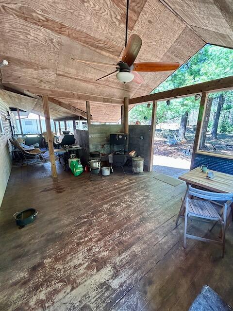 2165 E Cherry Creek Rd, Fairview, MI 48621 - view of patio / terrace featuring a ceiling fan