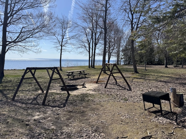 view of home's community featuring a water view