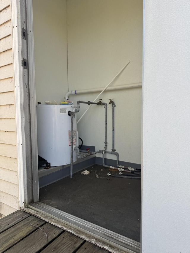 exterior view of gas water heater