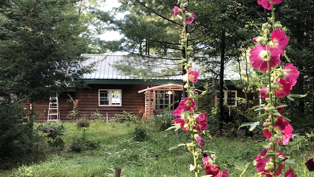 4550 E Simmons Rd, Hessel, MI 49745 - view of front facade with metal roof