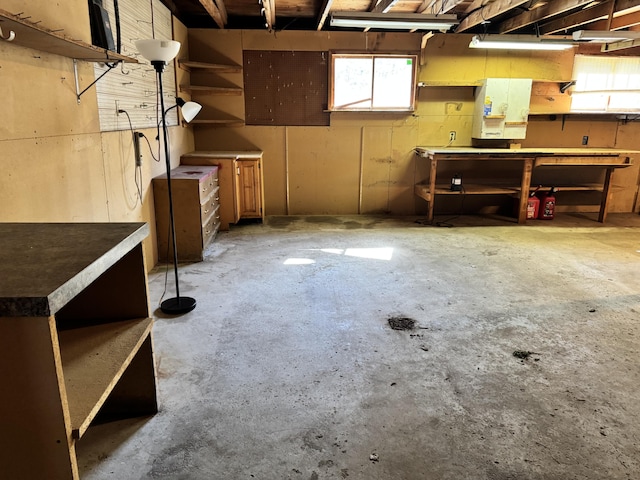 1321 Eagle Point Rd, Grayling, MI 49738 - basement with a workshop area and healthy amount of natural light