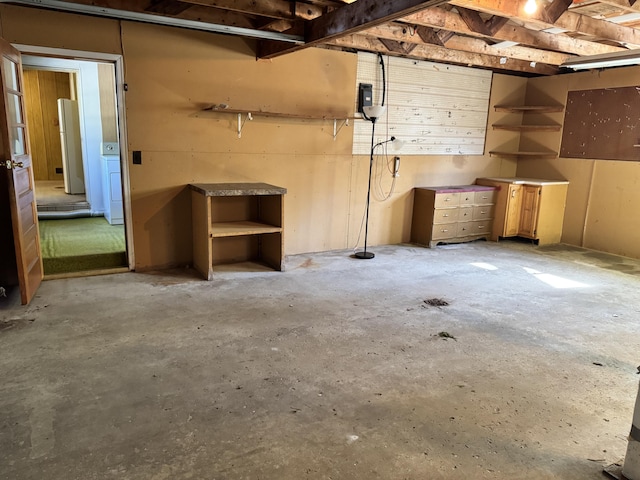 1321 Eagle Point Rd, Grayling, MI 49738 - basement with washer / clothes dryer