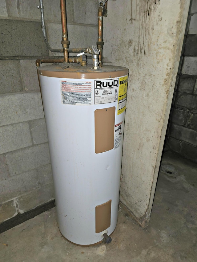 26 Michigan St, Saint Ignace, MI 49781 - utility room featuring water heater