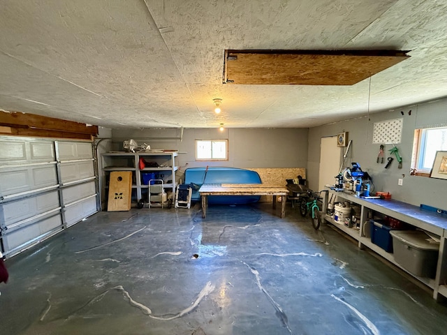1073 S Hoot Owl Ln, Grayling, MI 49738 - garage with a workshop area