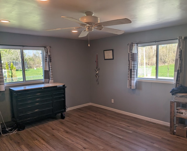 615 Duncan Ave, Cheboygan, MI 49721 - spare room featuring plenty of natural light, wood finished floors, baseboards, and recessed lighting