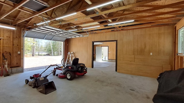 10340 US-23, Cheboygan, MI 49721 - garage with wood walls