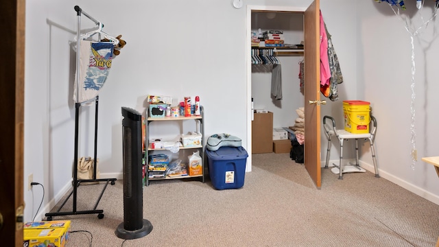 3182 W Houghton Lake Dr, Houghton Lake, MI 48629 - bedroom with carpet flooring, baseboards, and a closet