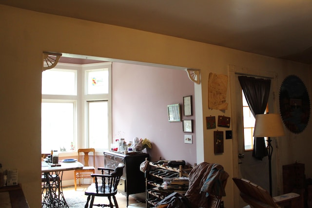 2032 W Oak Rd, Luzerne, MI 48636 - living area featuring healthy amount of natural light and an office area