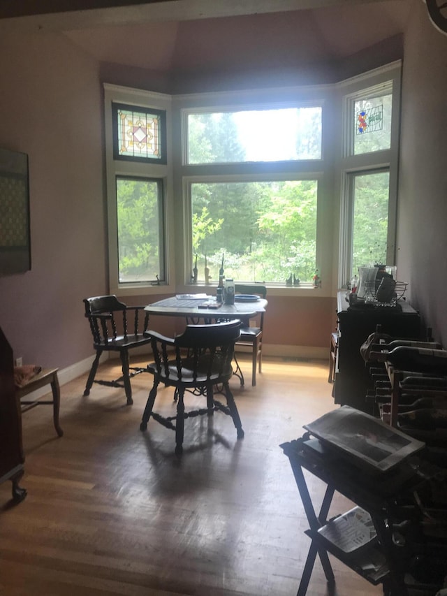 2032 W Oak Rd, Luzerne, MI 48636 - dining space with light wood finished floors and baseboards