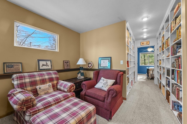 343 Crystal Ln, Roscommon, MI 48653 - living area featuring carpet flooring and baseboards