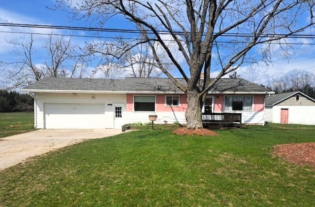 2056 N M-65, Lachine, MI 49753 - single story home with a garage, driveway, and a front yard