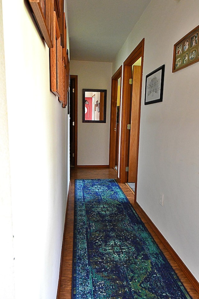4930 Warrington Way, Gladwin, MI 48624 - hall with wood finished floors and baseboards