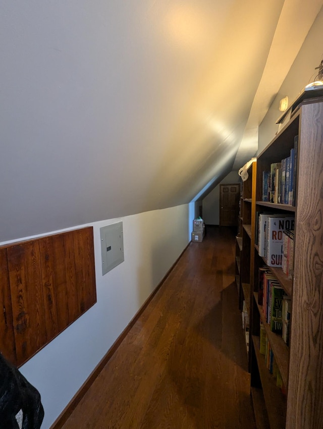 9367 Clewley Rd, Lachine, MI 49753 - bonus room with wood finished floors, vaulted ceiling, and baseboards