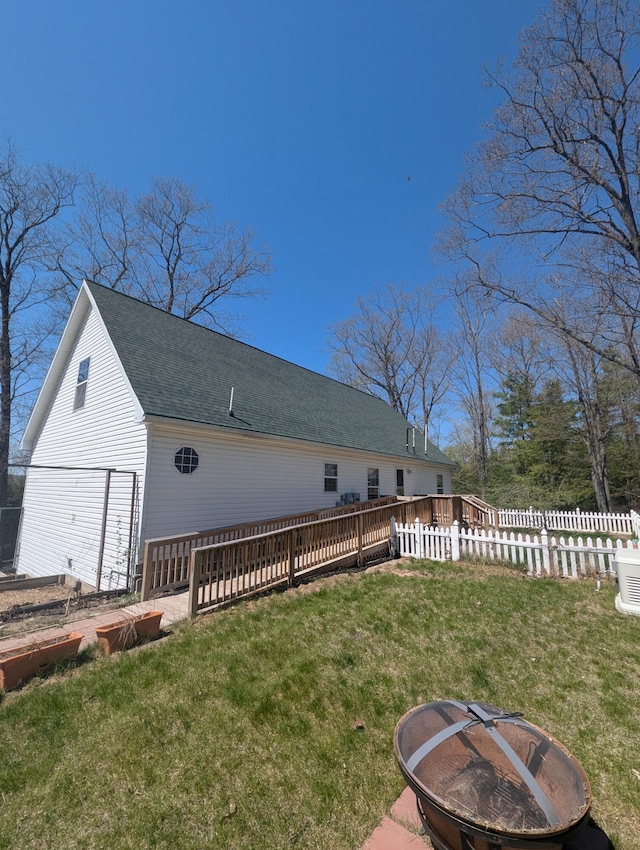 9367 Clewley Rd, Lachine, MI 49753 - view of yard featuring a fire pit