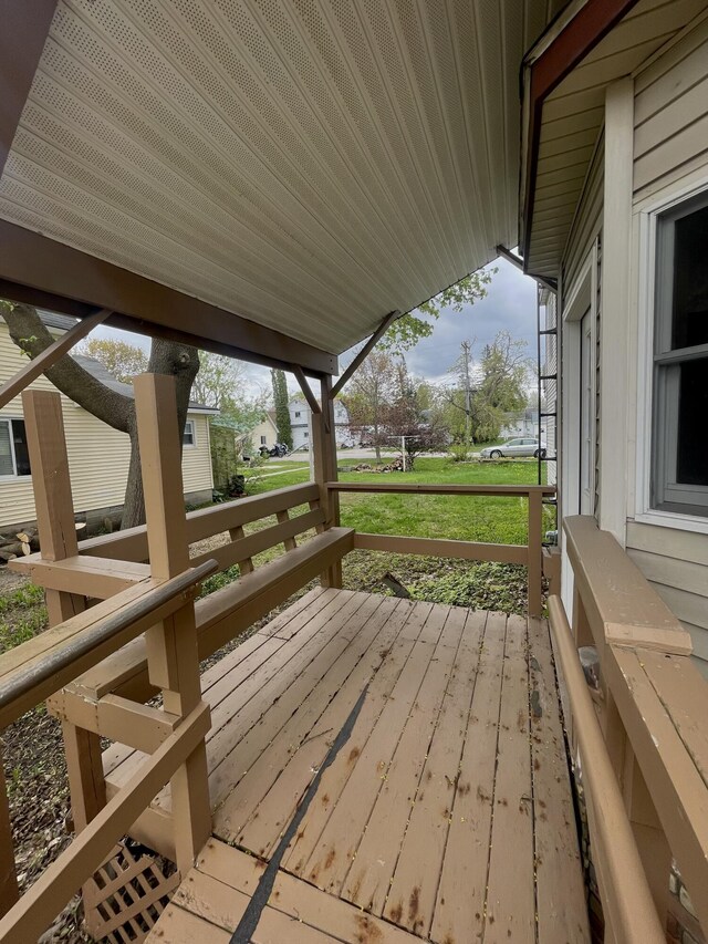 20417 State St, Onaway, MI 49765 - view of wooden deck