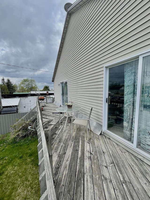 20417 State St, Onaway, MI 49765 - view of wooden deck