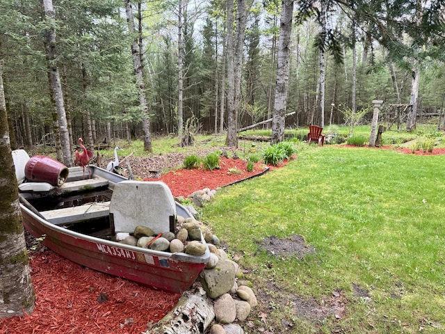 2733 Timberlane Trl, Grayling, MI 49738 - view of green lawn with a view of trees