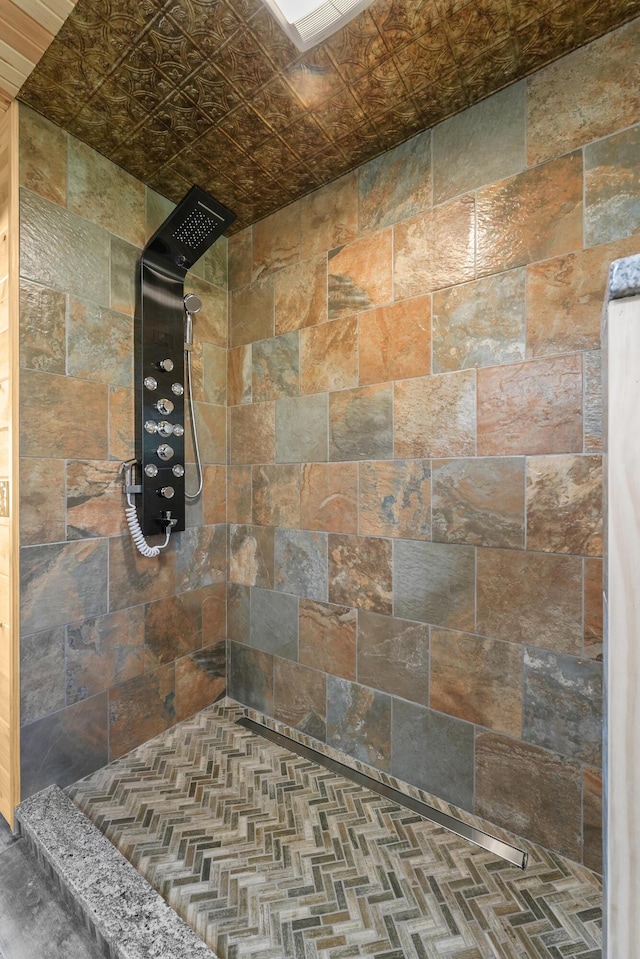 bathroom view of a tile shower