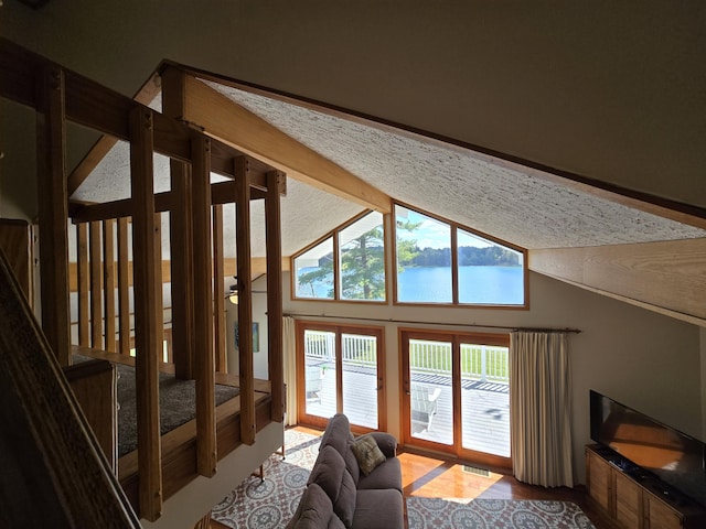 2623 W Dixon Lake Dr, Gaylord, MI 49735 - living room featuring healthy amount of natural light and wood finished floors