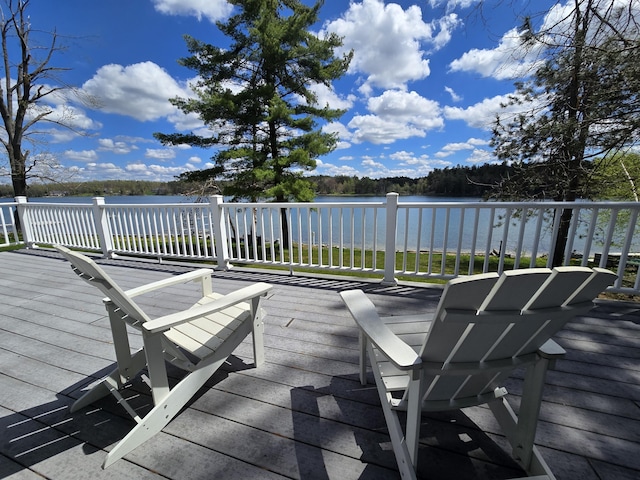 2623 W Dixon Lake Dr, Gaylord, MI 49735 - wooden deck with a water view