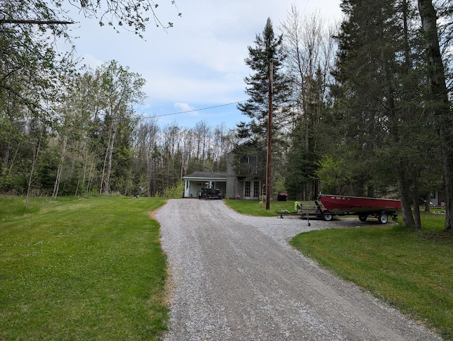 20563 S M32, Hillman, MI 49746 - view of dirt / gravel driveway with a forest view
