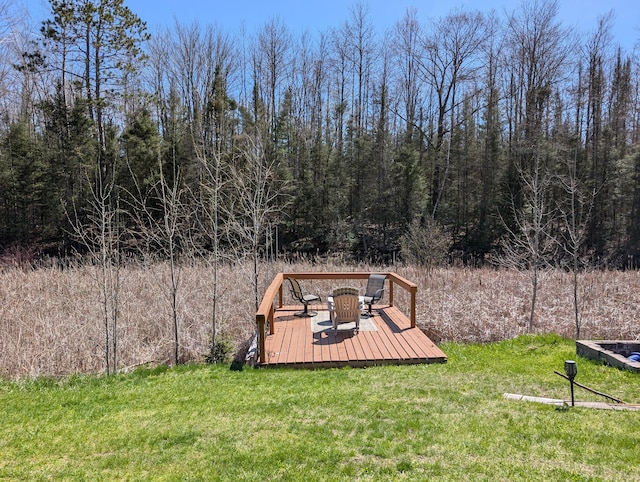 20563 S M32, Hillman, MI 49746 - view of green lawn with a deck