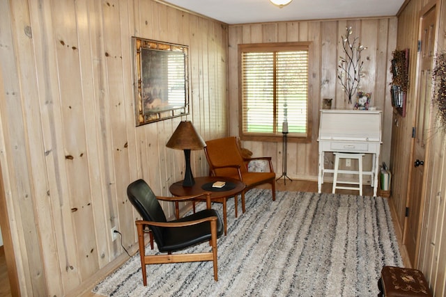 6475 W Legner Trl, Grayling, MI 49738 - living area with wooden walls