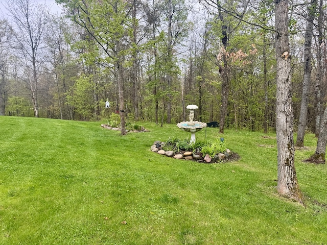870 Dalton Dr, Rose City, MI 48654 - view of grassy yard with a wooded view