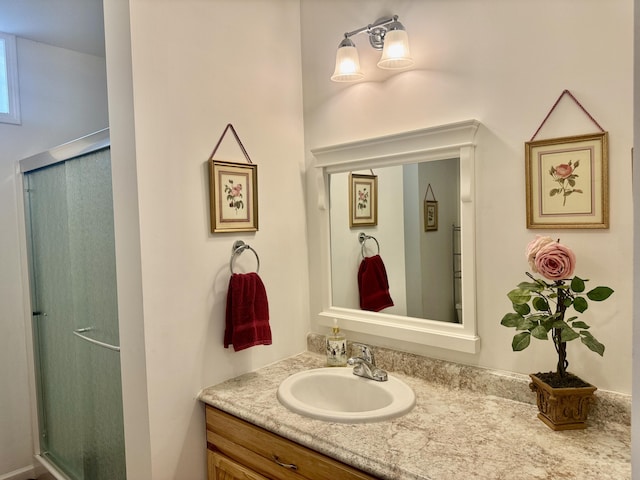 870 Dalton Dr, Rose City, MI 48654 - bathroom with vanity and a shower stall