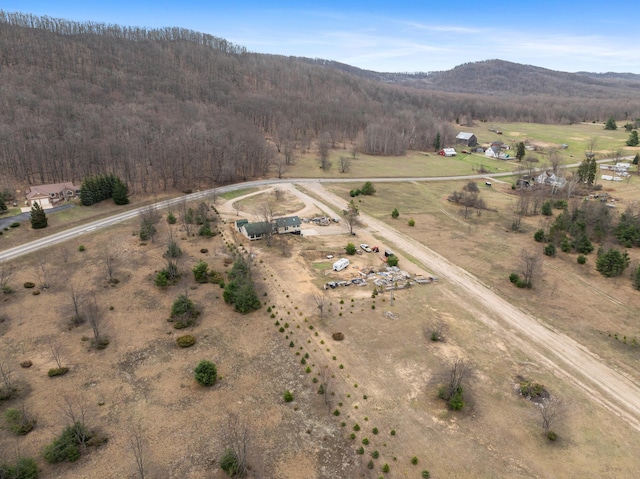 2286 Maxwell Rd, Petoskey, MI 49770 - aerial overview of property's location with rural landscape and a mountainous background
