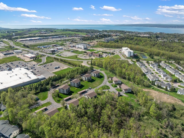 2067 Woods Ln, Petoskey, MI 49770 - aerial view of property and surrounding area with a nearby body of water