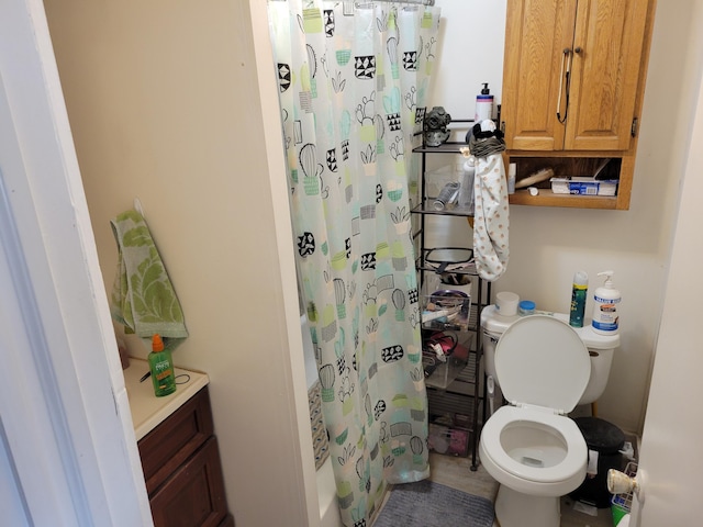 420 W Miller St, Alpena, MI 49707 - bathroom featuring toilet and a shower with shower curtain