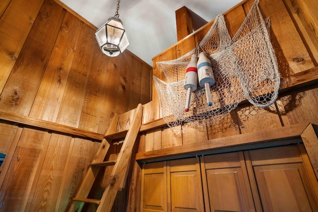 6620 N Straits Hwy, Cheboygan, MI 49721 - detailed view of wooden walls