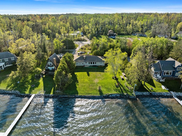 6620 N Straits Hwy, Cheboygan, MI 49721 - view of subject property with a forest and a large body of water