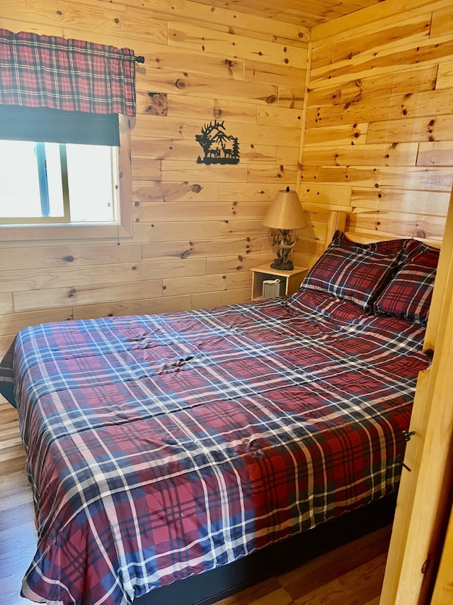 468 Pine Oak Trl, Grayling, MI 49738 - bedroom with wooden walls