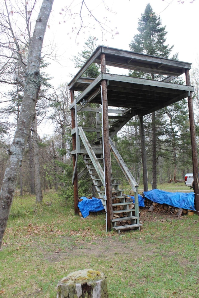 468 Pine Oak Trl, Grayling, MI 49738 - view of yard with stairway