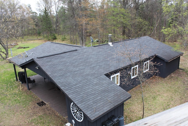 468 Pine Oak Trl, Grayling, MI 49738 - aerial view of property and surrounding area with a heavily wooded area