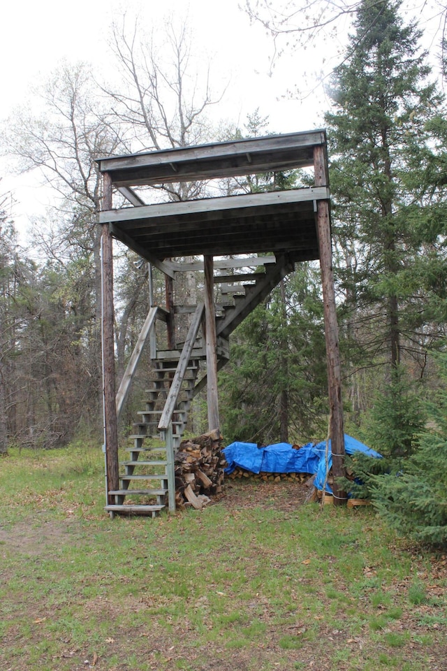 468 Pine Oak Trl, Grayling, MI 49738 - view of outdoor structure featuring stairway