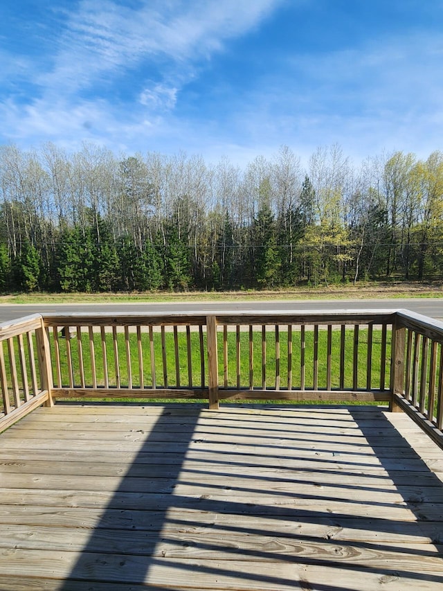 8881 Artesia Beach Rd, Saint Helen, MI 48656 - view of wooden deck
