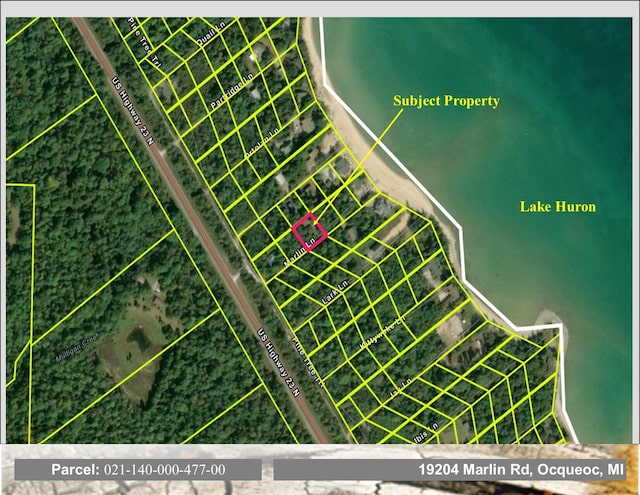 19204 Marlin Ln, Ocqueoc, MI 49759 - aerial view of property's location