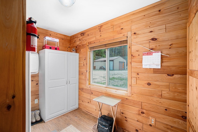 13042 Silver Lake Resort Rd, Wolverine, MI 49799 - office space with light wood-type flooring and wood walls