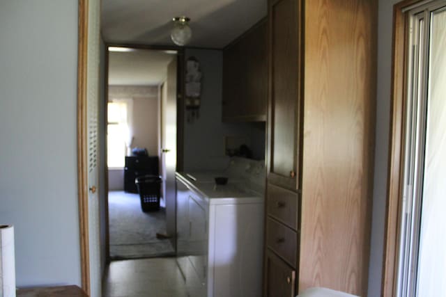 3071 Garling Rd, Fairview, MI 48621 - kitchen with washer / clothes dryer