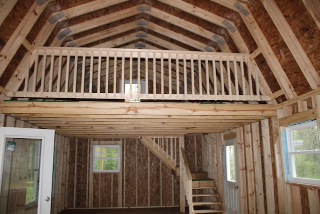 186 S Gerber Rd, Mio, MI 48647 - miscellaneous room featuring lofted ceiling