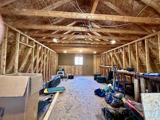 19110 Red Pine Dr, Hillman, MI 49746 - view of unfinished attic