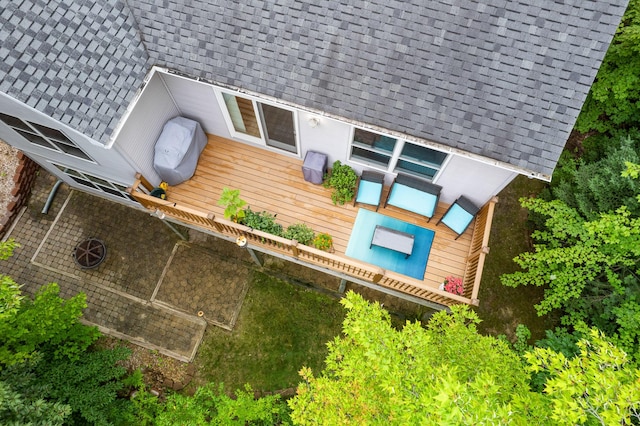 11882 Davis Creek Dr, Wolverine, MI 49799 - view from above of property with a pool