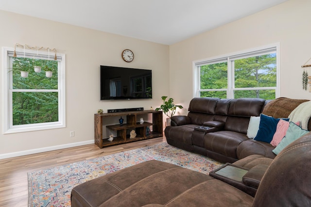 11882 Davis Creek Dr, Wolverine, MI 49799 - living area with wood finished floors and baseboards